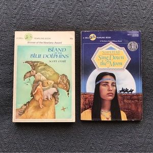 Vintage Scott O’Dell Island of the Blue Dolphins Sing Down the Moon First Print
